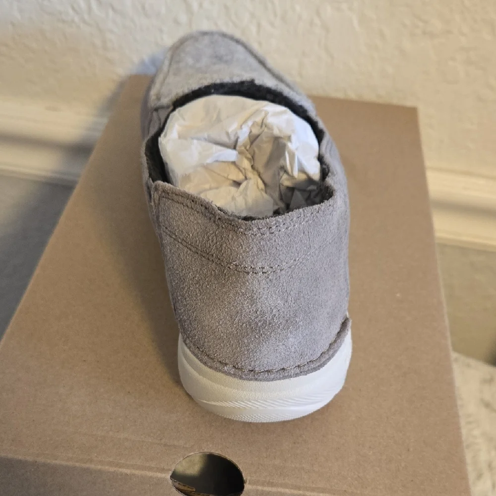 Clarks Men Step Gray Suede Slip-On Shoes Size 10.5